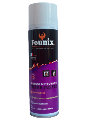 Retrouvez tous les produits Feunix sur ce catalogue - Produit Nettoyant  vitre insert aérosol aux extraits végétaux 0.00 € (Nettoyant)