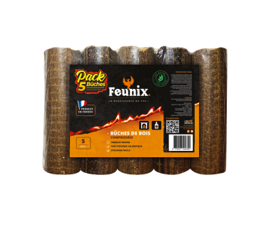 Bûche de bois compressée